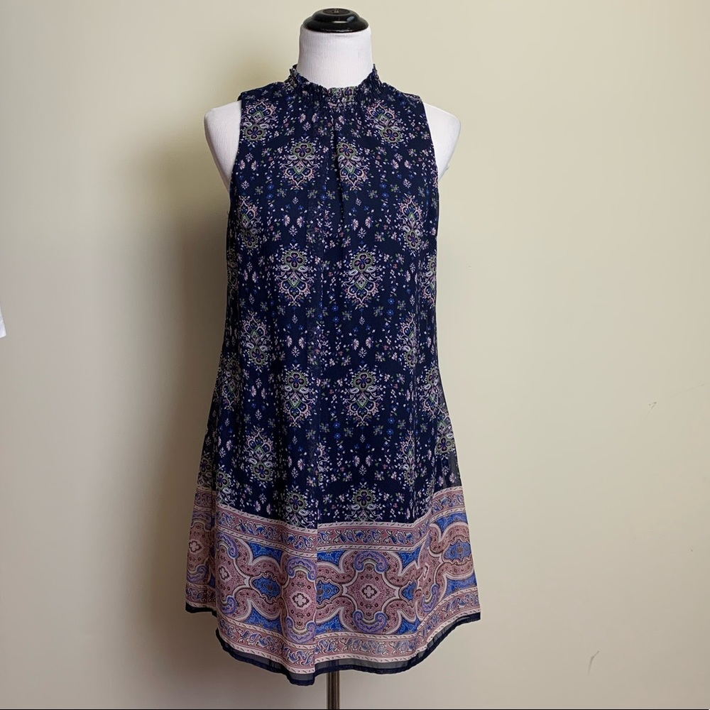 Speechless Pintuck Border Dress. Size M - Picture 1 of 8